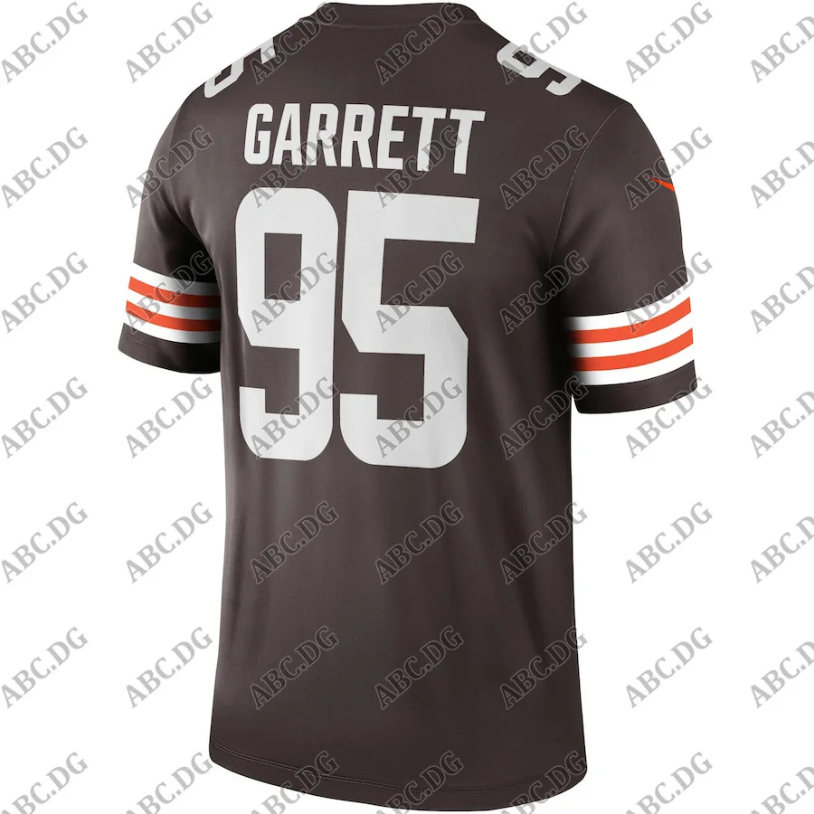 

Customized Stitch American Football Jersey Men Women Kid Youth Cleveland Myles Garrett Brown Legend Player Jersey