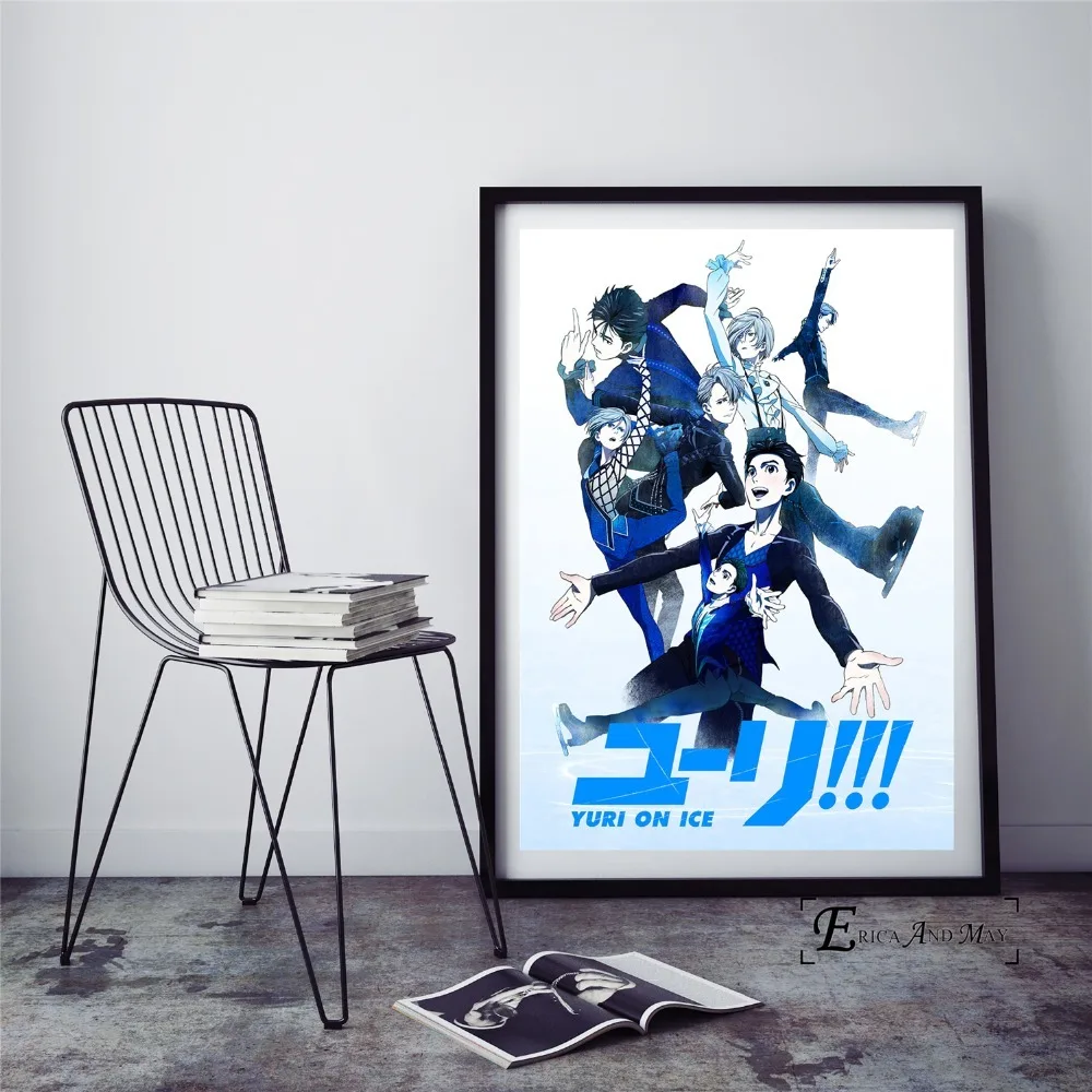Yuri On Ice аниме персонажи Картина на холсте постеры и принты для гостиной без рамки