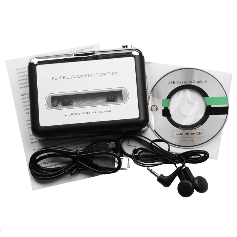 Кассетный плеер EZCAP 218 со старой лентой на MP3 CD преобразователь Аудио карта