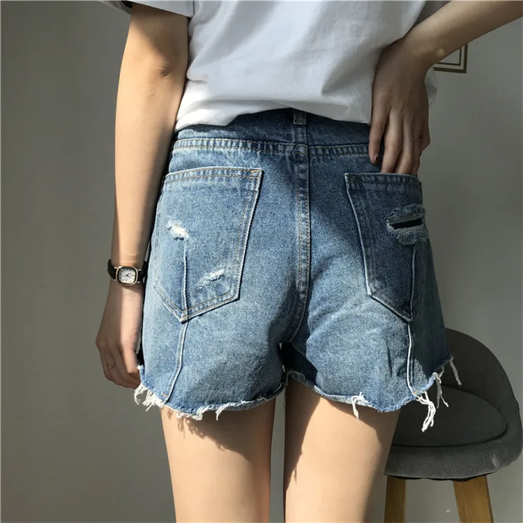 

Denim Shorts Women Summer New High-Waist Jean Shorts Women's Loose-Fit Plus Size Jean Shorts Woman