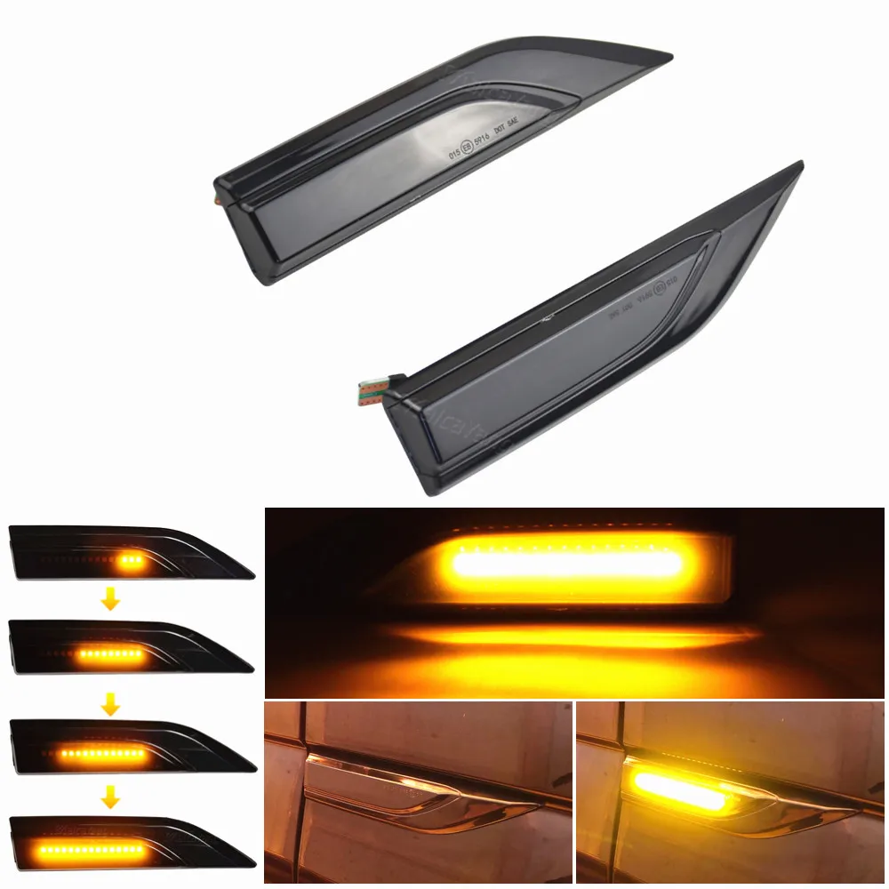 

LED Dynamic Side Marker Turn Signal Light For VW Transporter T6 Multivan Caddy MK4 Sequential Blinker 2015 2016 2017 2018 2019