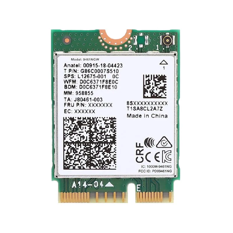 Двухдиапазонный беспроводной AC 9461 для Intel 9461NGW 802.11ac M2 Key E CNVI 2 4G/5G WiFi карта Bluetooth 5 0 с