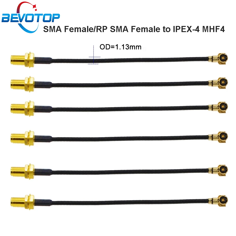 

350pcs/lot IPEX4 Cable IPEX4 MHF4 Female to RP-SMA/SMA Female WIFI Antenna RF Cable RF1.13 Pigtail Extension Cable Assembly