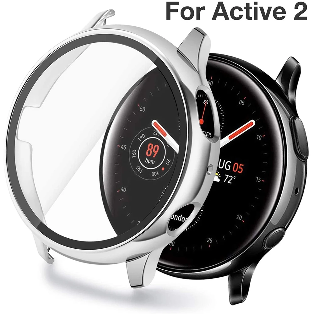 Прозрачный чехол для Samsung Galaxy Watch Active 2 Active2 40 мм 44 защитный со стеклом защитная