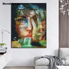 Набор для алмазной вышивки стразы, 5D картина с портретом женщины, полноразмерная, квадратная, круглая, абстрактная, для домашнего декора