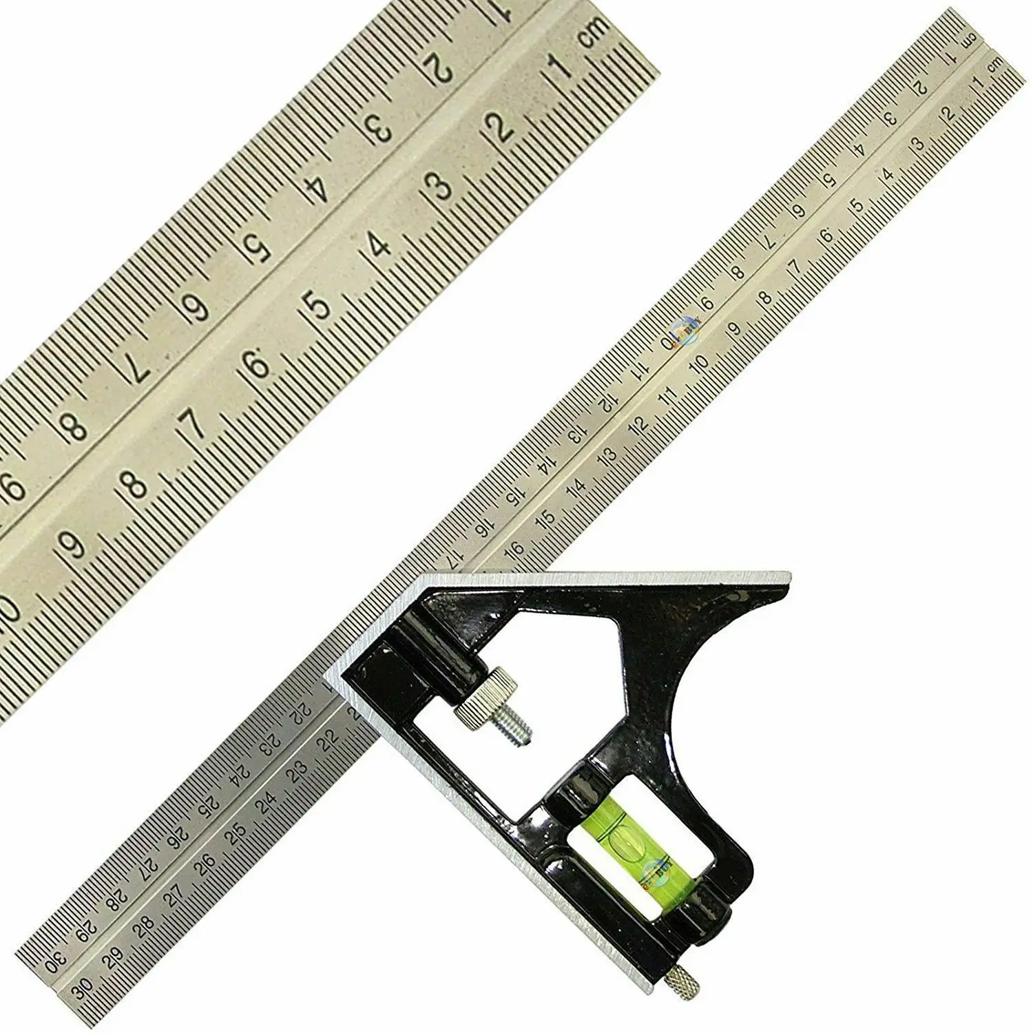 12 дюймов 300 мм Регулируемая комбинация линейка с квадратным углом 90 градусов