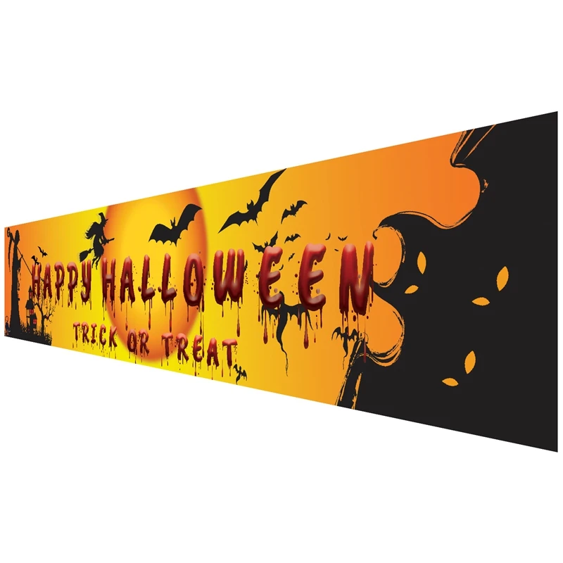 

Halloween Party Banner Pull Flag Holiday Decoration Background Cloth Banner Pull Flag Decoration