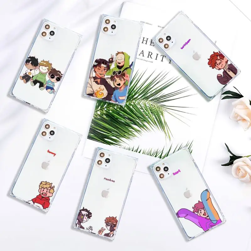 

Dream Smp anime Phone Case Transparent for iPhone 7 8 11 12 se 2020 mini pro X XS XR MAX Plus