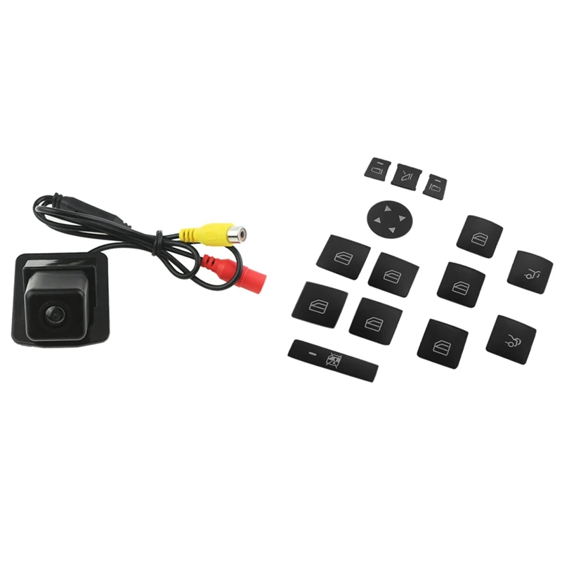 

Резервная копия камеры заднего вида Камера для Mercedes Benz W204 W212 W221 S Class & двери автомобиля подлокотник кнопка включения окно отделка