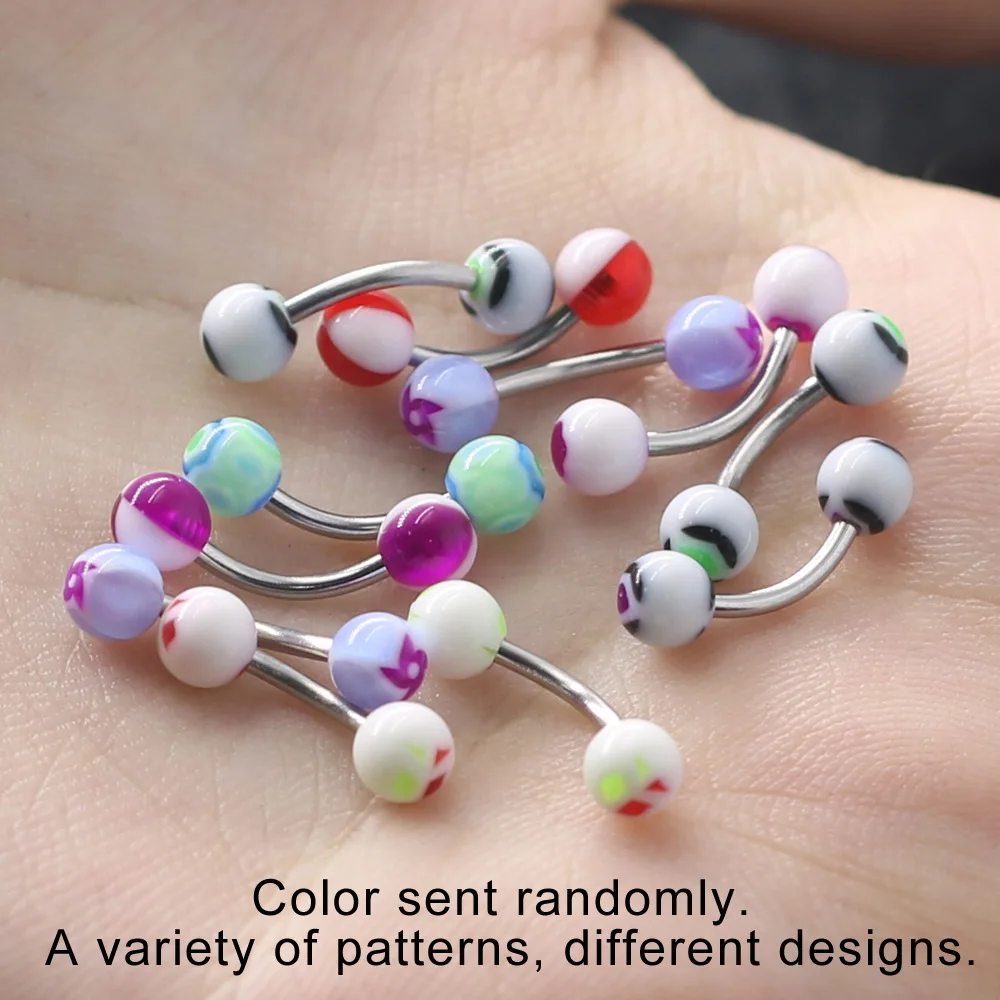 Кольца для пирсинга пупка из нержавеющей стали смешанные ювелирные изделия