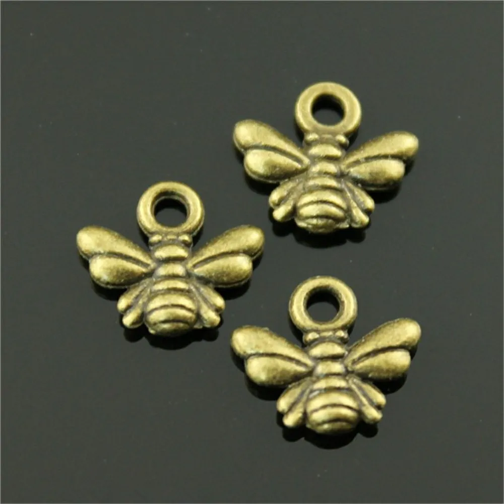 Подвески в виде пчелы для изготовления ювелирных изделий шармы маленькие 11 х10 мм