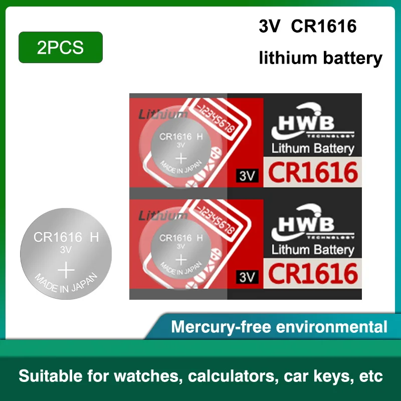 

2 шт./лот, литиевые батареи для Eaxell CR1616 DL1616 ECR1616 LM1616 1616 3 в