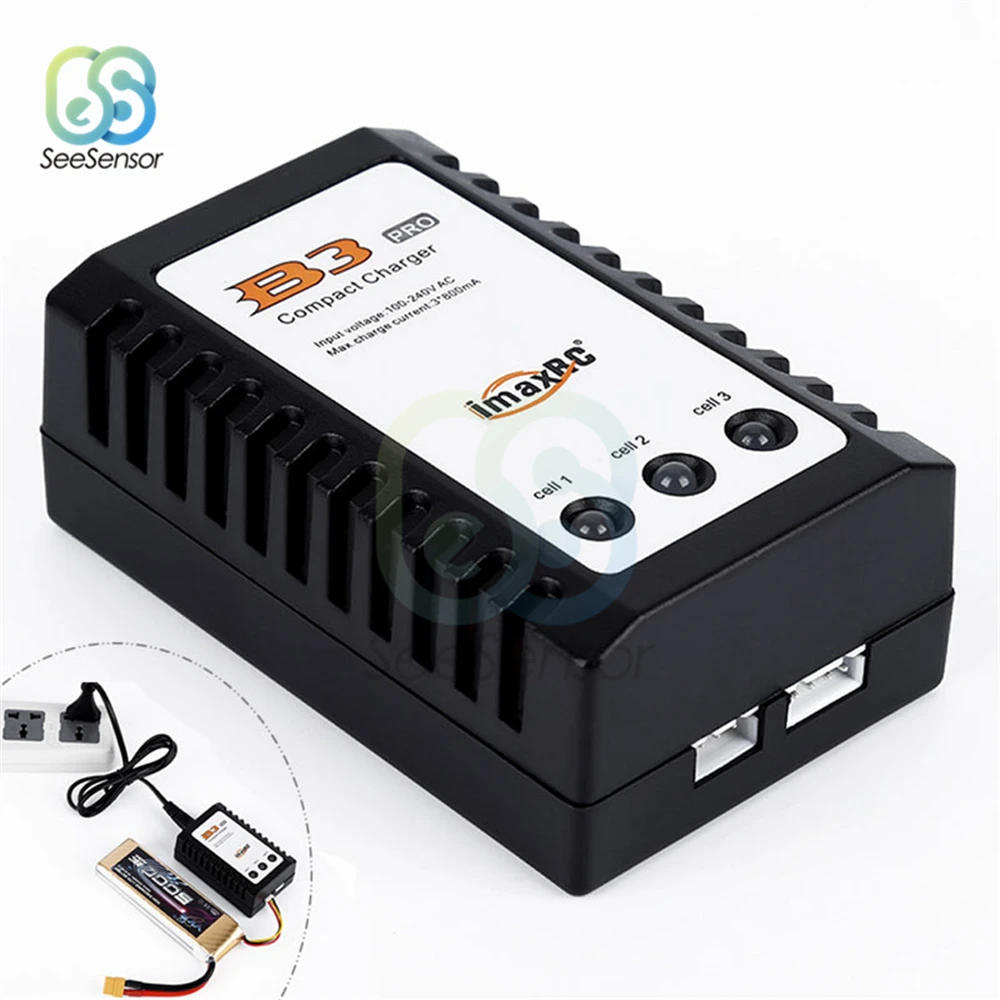 IMaxRC IMAX B3 Pro Compact Charger for 2S 3S Lipo Battery Balance Adapter EU/US Power Plug AC 100V-240V | Обустройство дома