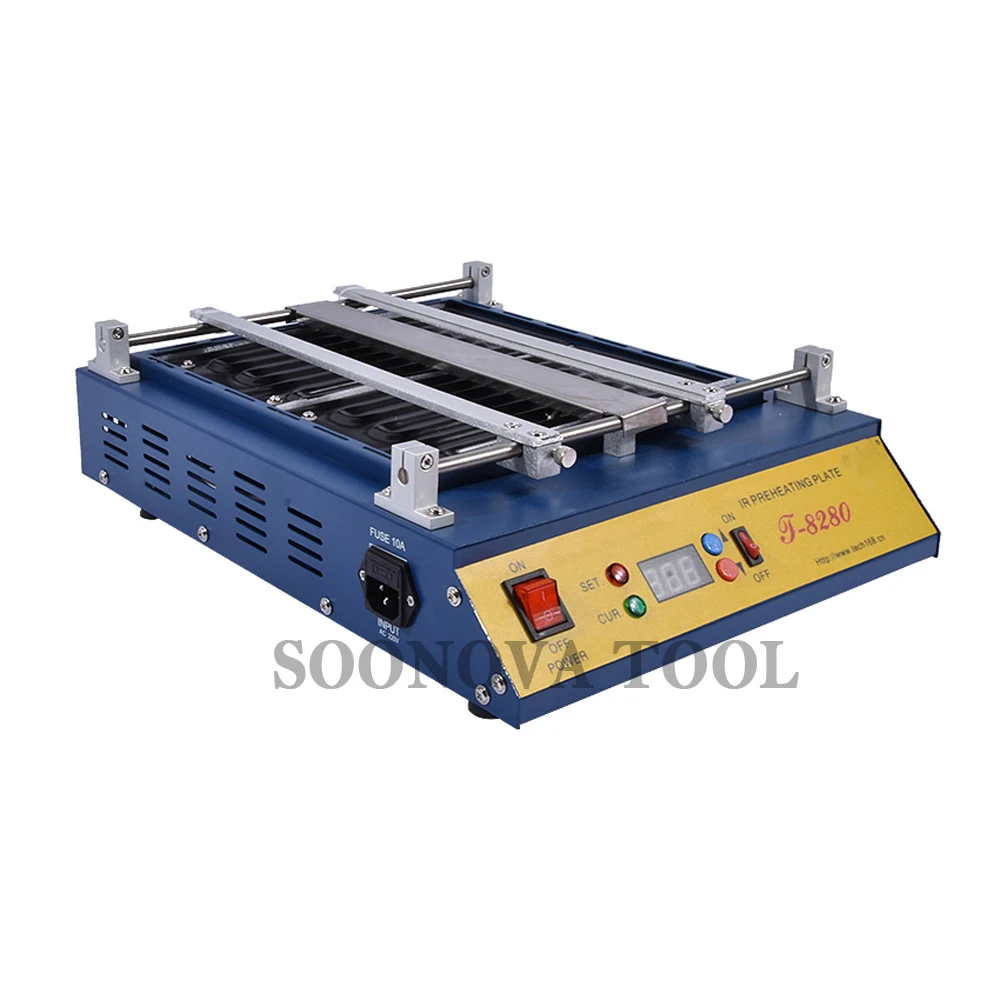 PUHUI T-8280 инфракрасный аппарат для предварительного подогрева PCB подогреватель 0-450 градусов Цельсия нагревательная платформа 220 В или 110 В
