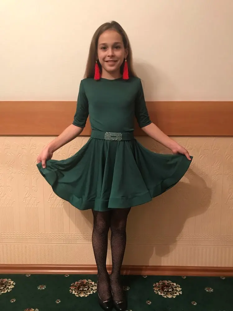 2019 платья для латинских танцев девочек бальные Румба Самба бархатные детские