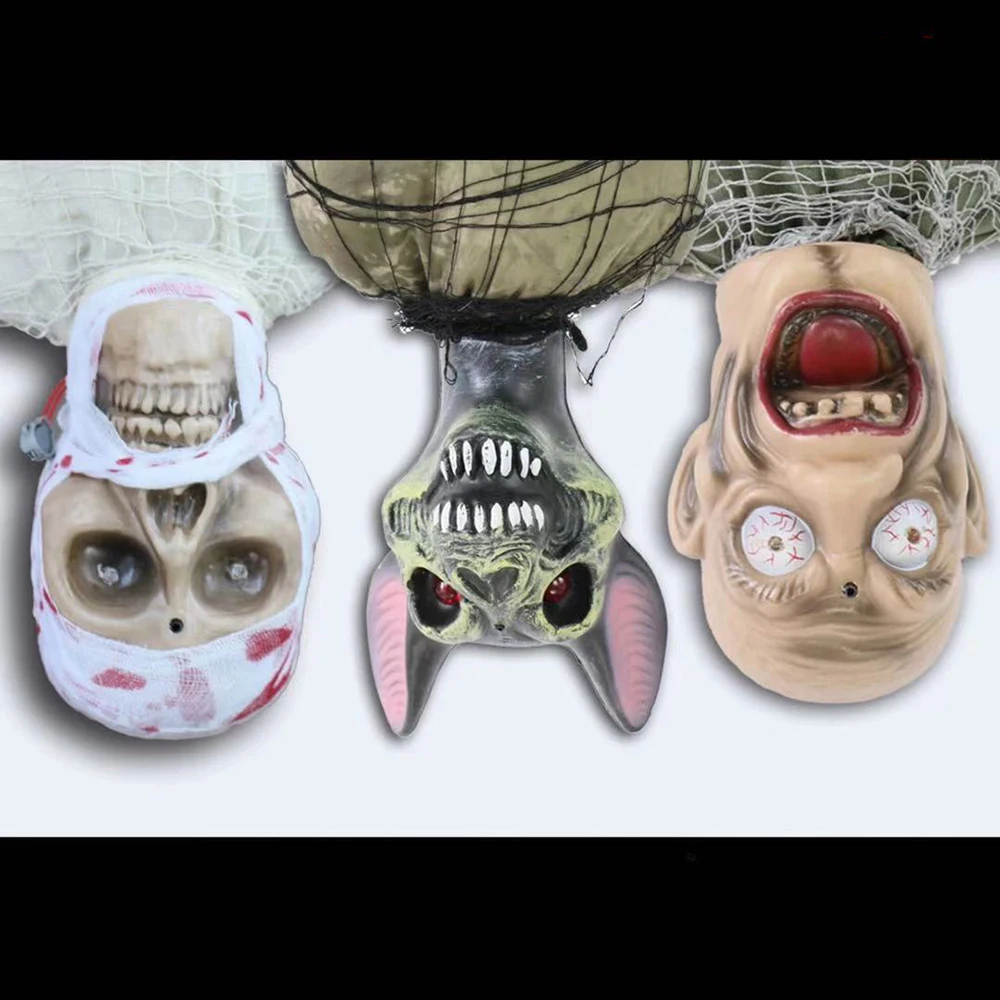 

75cm Skull Halloween Hanging Auto-sensing Scream Ghost Haunted House Hanging Grim Reaper Horror Props Home Bar Club Decoration