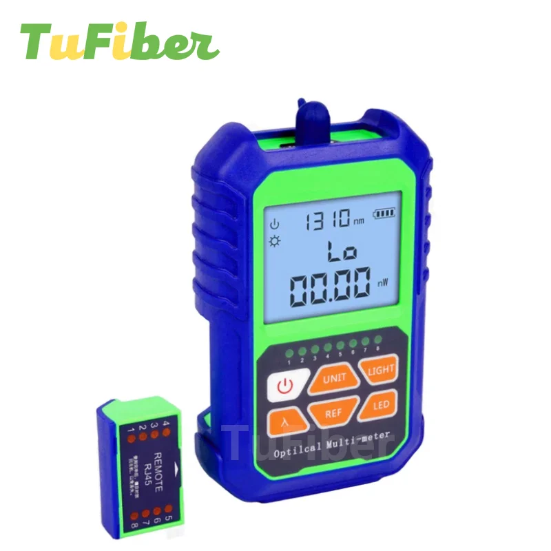 High Precision Mini Optical Power Meter Network Cable Test Lighting Optical Fiber Tester with 7 Wavelengths -70+3 or -50+20 dBm
