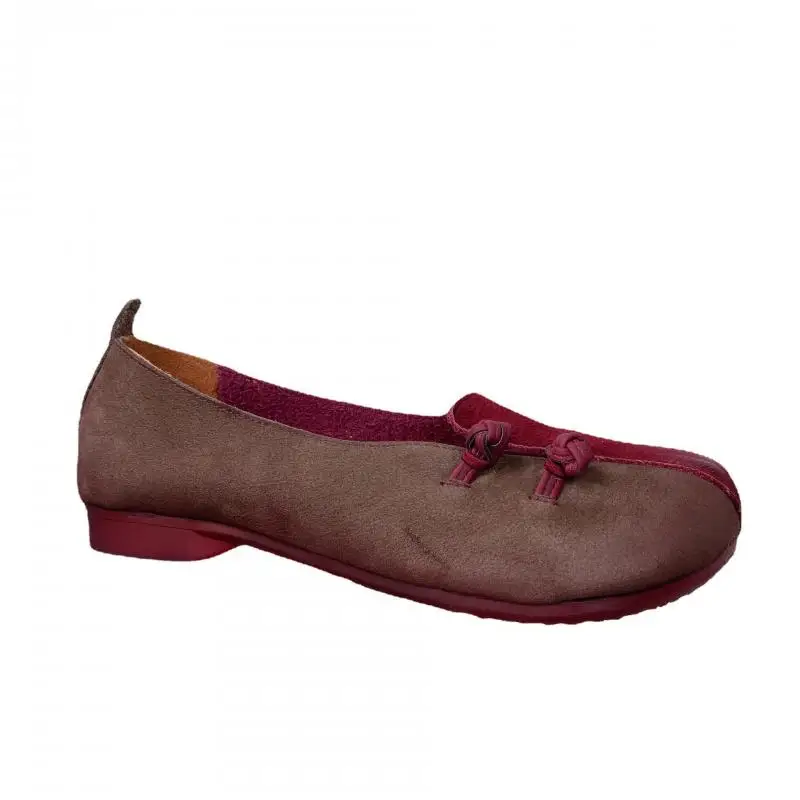 

Johnature Mixed Colors Flats Women Shoes Genuine Leather 2021 New Spring/Summer Concise Handmade Shallow Soft Retro Ladies Shoes