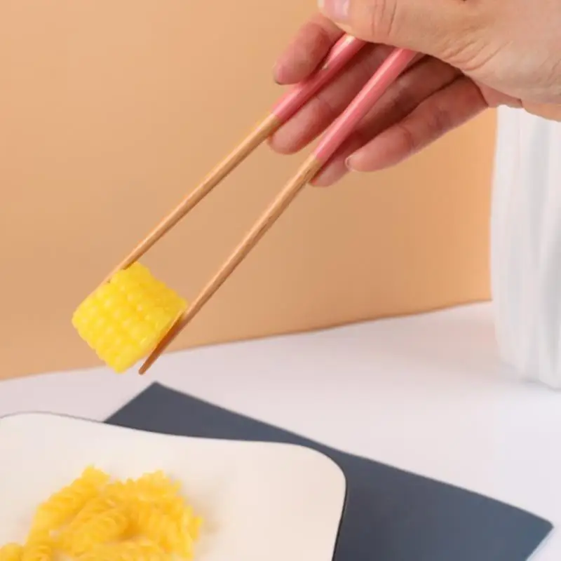 1Pair Tableware Small Floral Wooden Chopsticks Fresh |