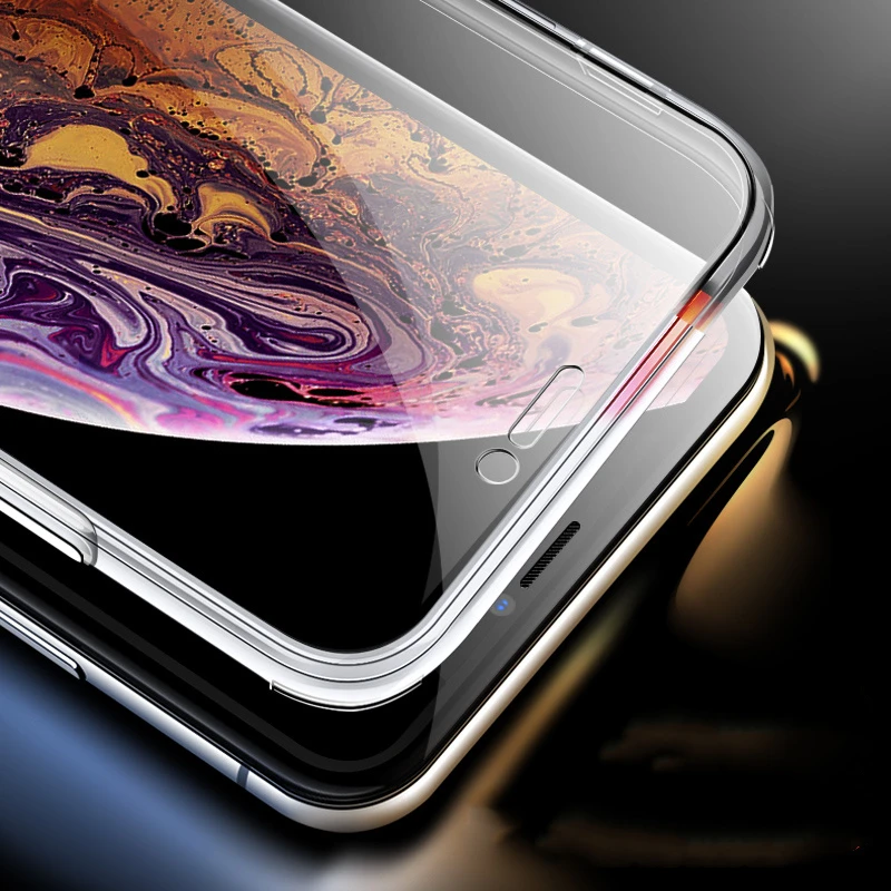 Прозрачный защитный чехол на передний экран для iPhone 11 Pro max XS XR X 7 8 Plus с мягкой