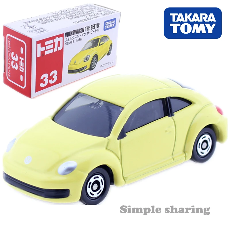 

Takara Tomy Tomica No.33 Volkswagen The Beetle Model Kit 1/66 Diecast Car Funny Pop Baby Toys Collectibles Miniature Puppets