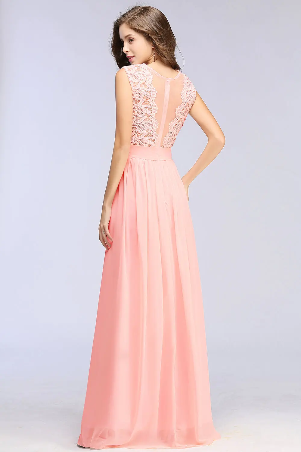 Платье женское длинное шифоновое с цветочным кружевом на молнии | Женская одежда