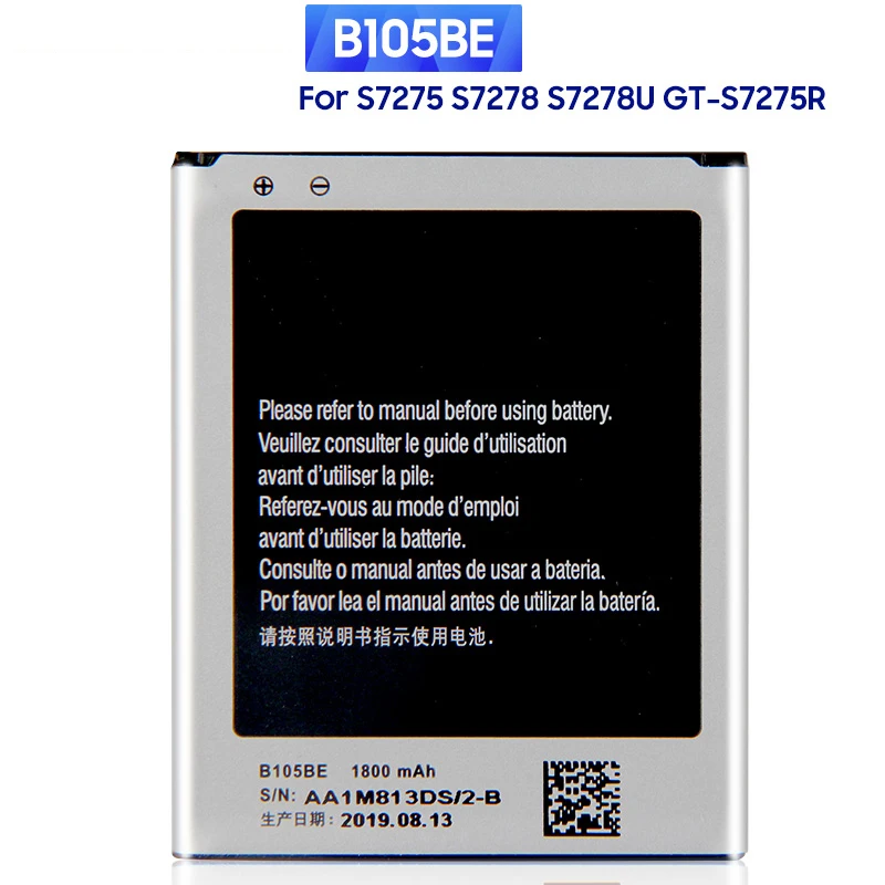 

Original Replacement Battery B105BE For Samsung S7275 S7278 S7278U GT-S7275R Authentic Phone Batteries 1800mAh