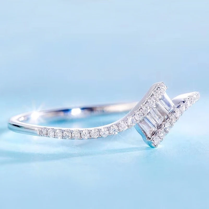 Натуральный бриллиант сплошной 18k Белое Золото 0 168 cttw натуральный легкий
