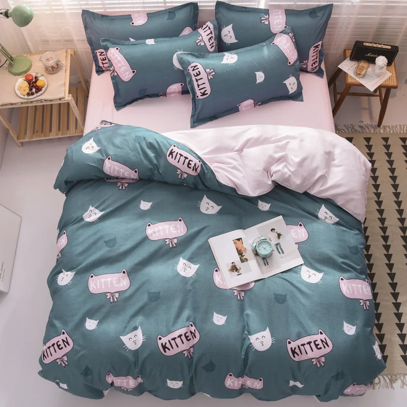 Denisroom Стёганое одеяло с цветами Комплекты постельного белья белое постельное