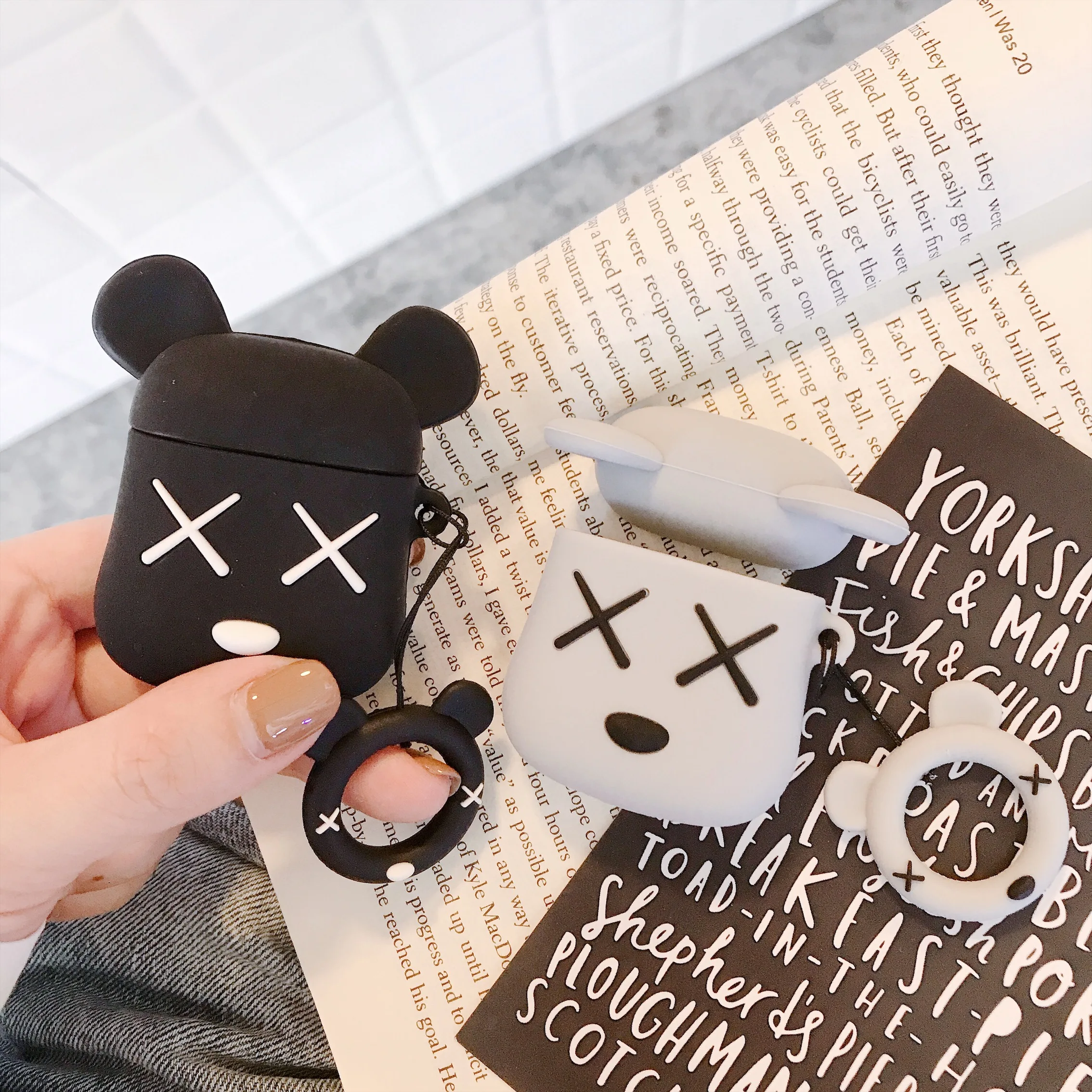 Мультяшный чехол для наушников Apple airpods беспроводной Bluetooth модный роскошный