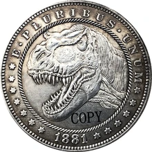 Hobo никелевая монета 1881 CC США Morgan Dollar копия типа 168|Безвалютные