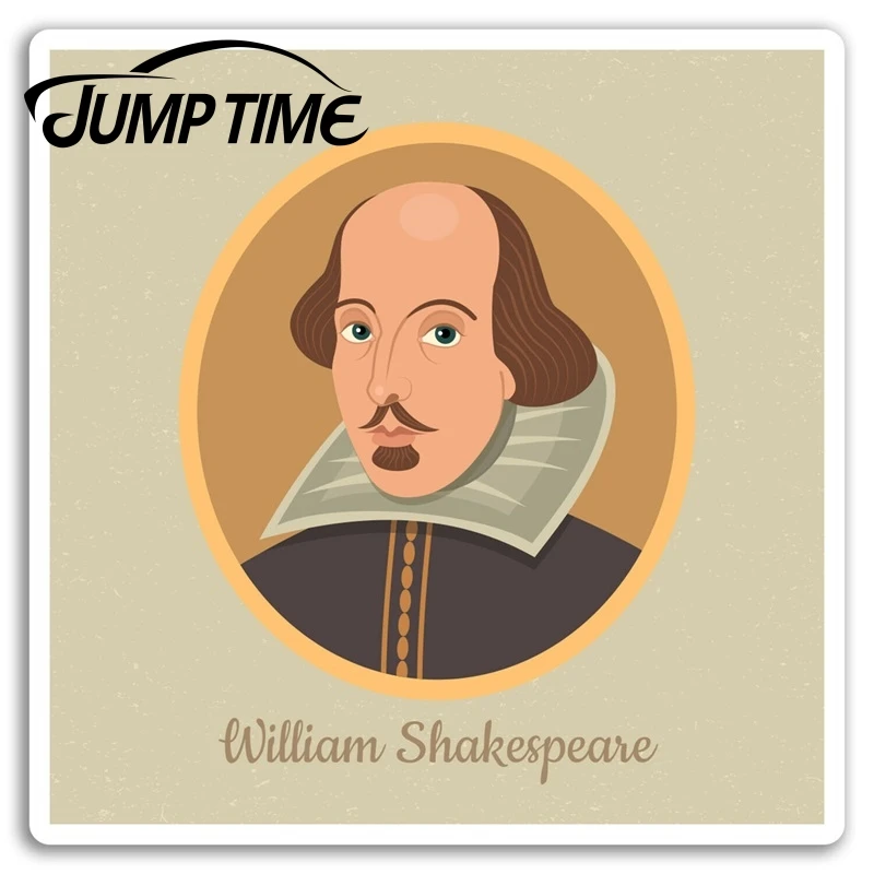 

СКАЧОК времени для Вильяма Шекспира виниловые наклейки Английский забавный стикер для ноутбука Наклейка на заднее лобовое стекло водонепр...