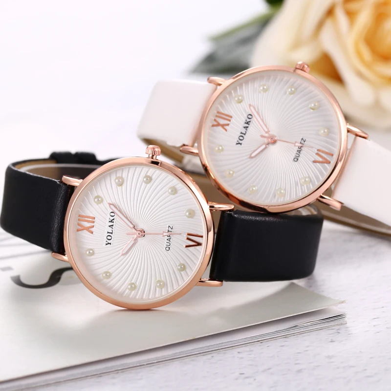 Женские Аналоговые кварцевые часы с мозаичным жемчугом и сетчатым ремешком |