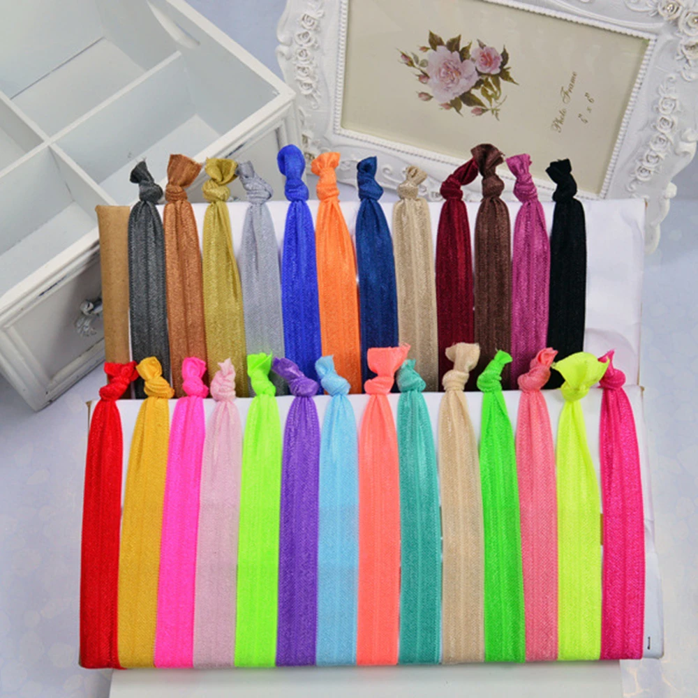 10 шт./компл. эластичная повязка для волос с симпатичным узлом лента держатель