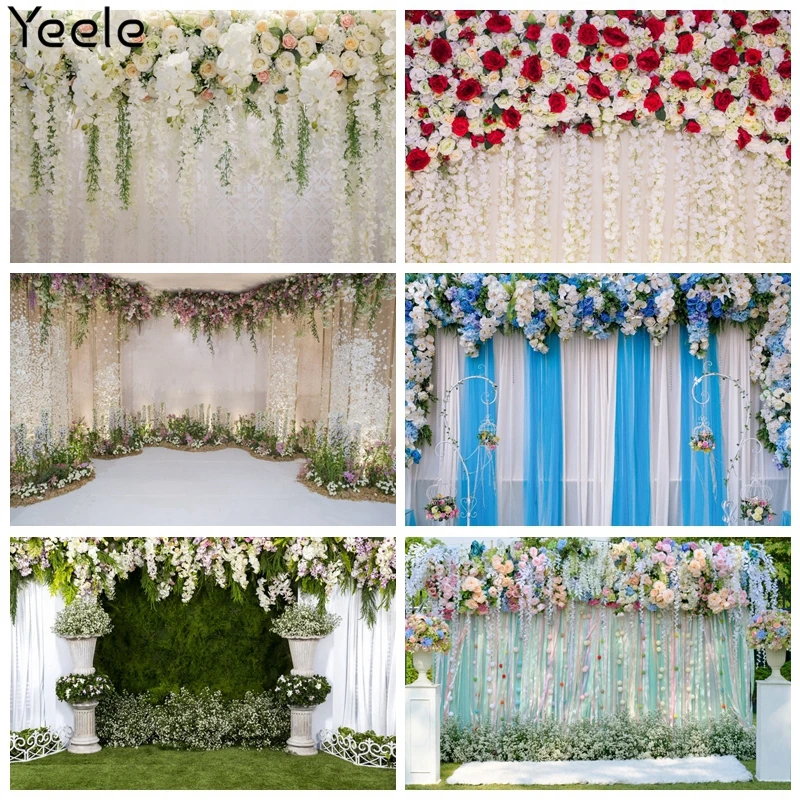 

Yeele Wedding Photocall Flower Marriage Birthday Valentine's Day Backdrop Prop Photography Background For Photo Studio Photozone