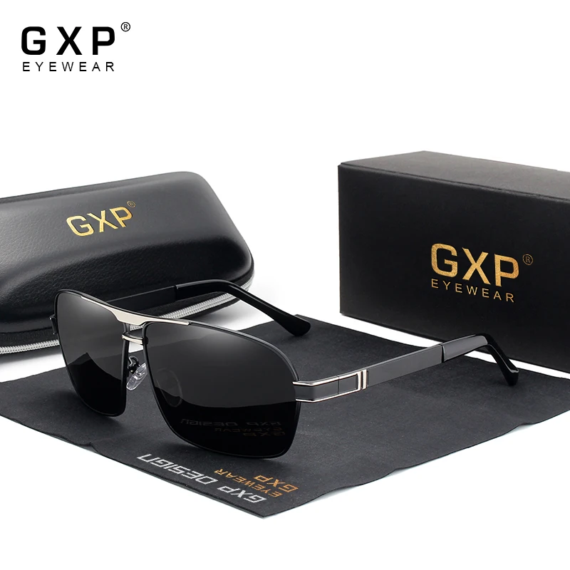 GXP New Alloy Frame HD Polarized Sunglasses Men Driver Mirror UV400 Sun glasses Male Fishing Female 