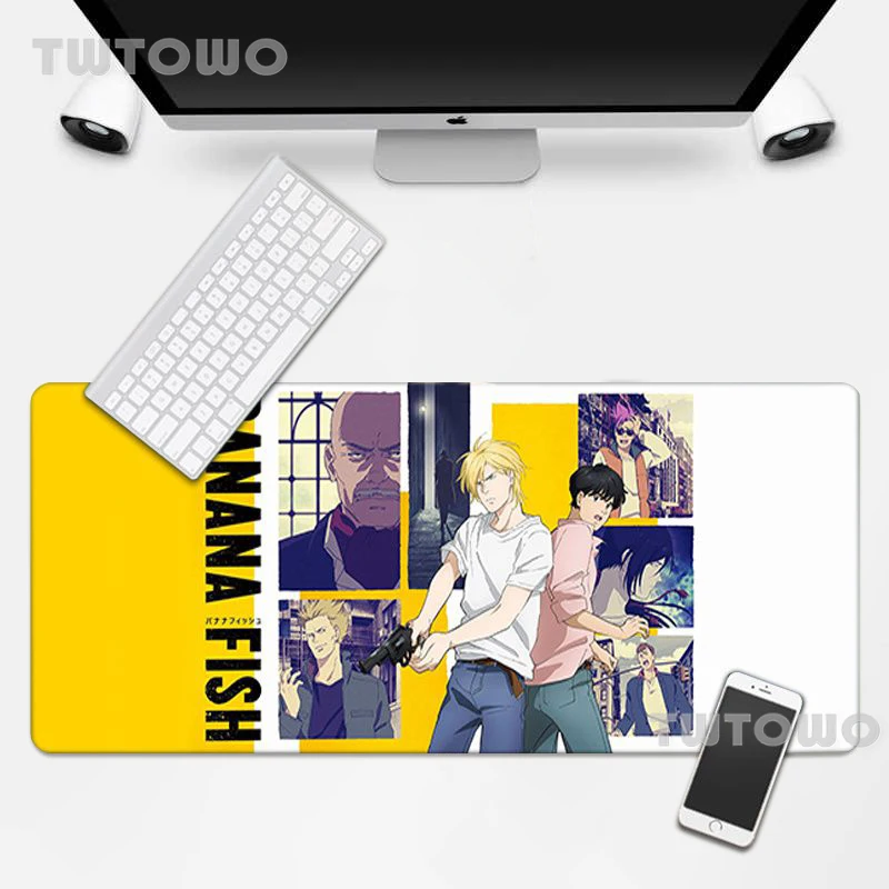 Банановая рыба простой компьютерный игровой коврик для мыши анти скольжения