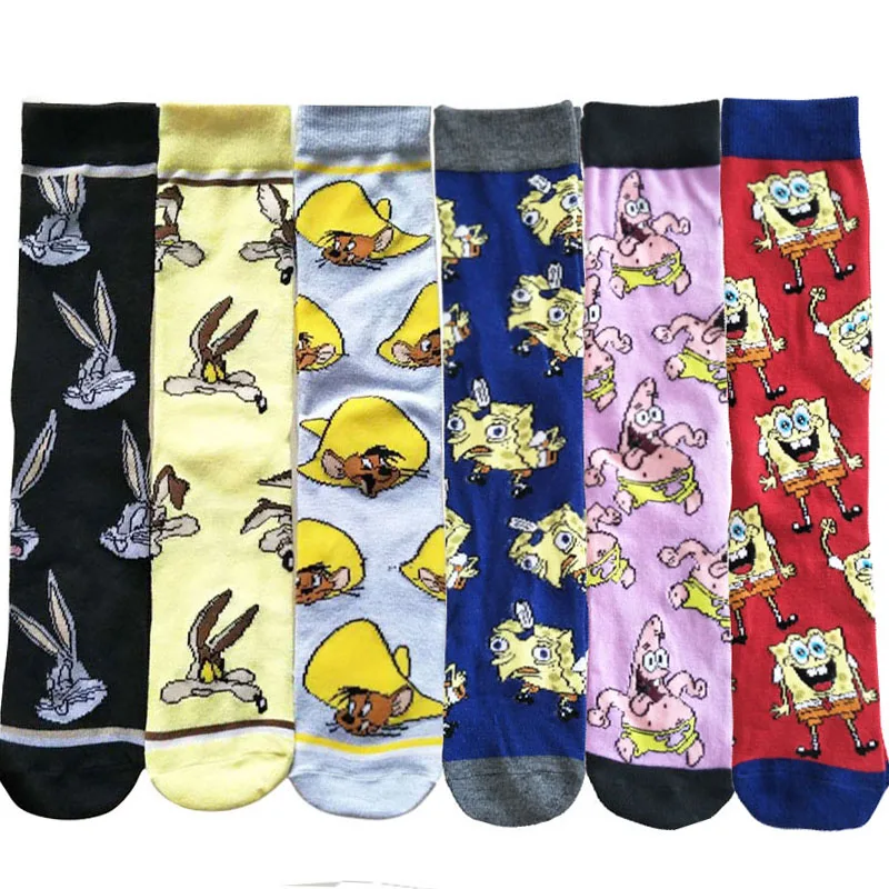 Носки с рисунком кролика повседневные в стиле хип хоп креативные мягкие удобные