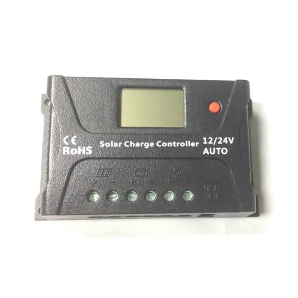 RG 20/40/60A Lamp Regulator Timer Solar Panels 12V 24V Battery Charge Controller for LED Street Lighting Power Bank Home System
