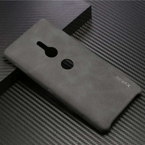 black case Для sony Xperia XZ2 XZ2 Compact X-level Винтажный чехол для телефона из искусственной кожи для Xperia XA2 XA2 Ultra XA2 Plus XA3 XA3 Ultra чехол - Цвет: black case