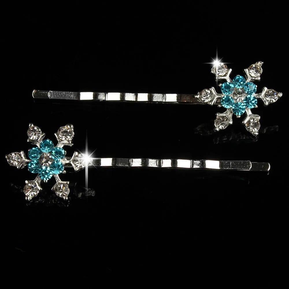 Модные женские заколки для волос в виде снежинок заколки-невидимки аксессуары 5