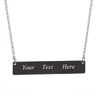 Персонализированное выгравированное название в 316 нержавеющая сталь ID бар Цепочки и ожерелья индивидуальный заказ с какого-либо упоминания слов буквы табличка Цепочки и ожерелья ювелирных изделий