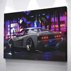 Картина Ferrari Testarossa красочная Картина на холсте, современный домашний декор комнаты
