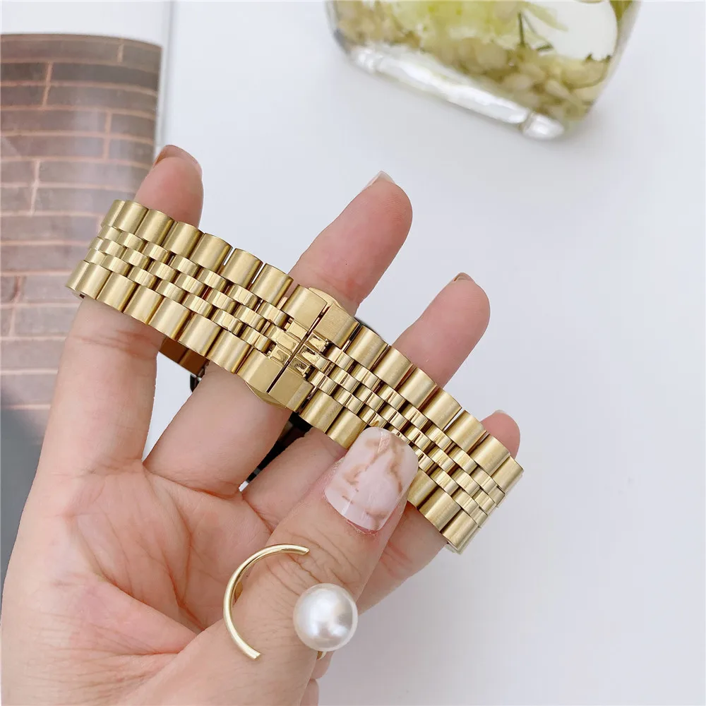 20 22MM Stainless Steel Band for Samsung Galaxy Gear Smart Smart Watch Folding Clasp Watch Band for Huawei GT Replacement Strap