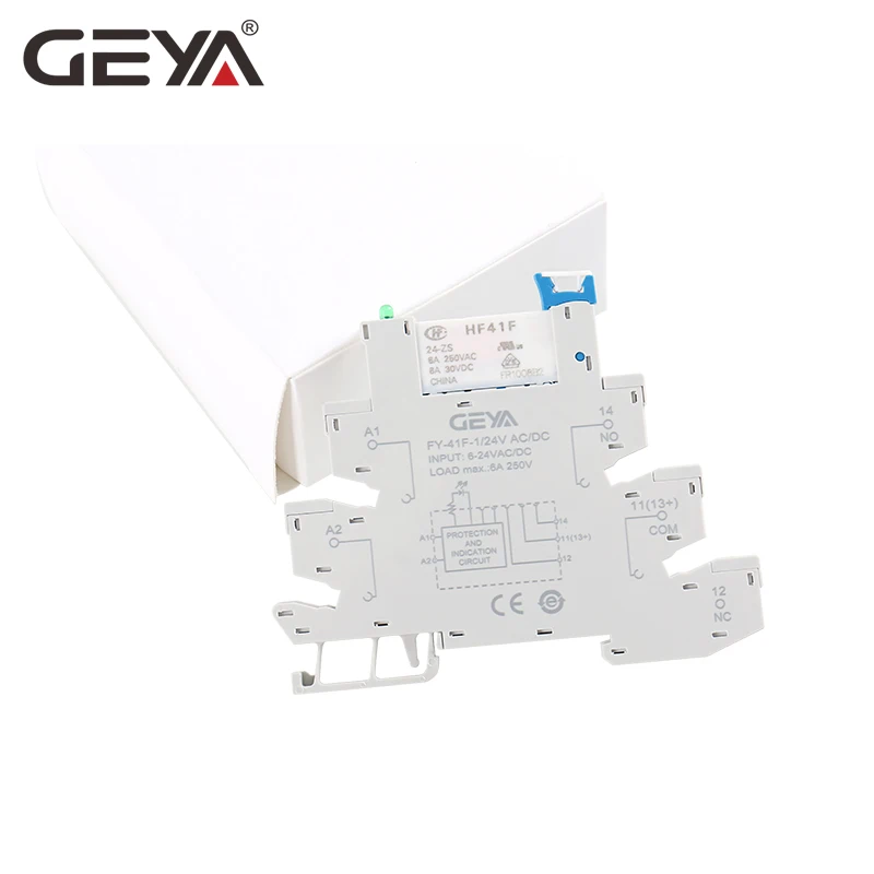 GEYA тонкое реле интерфейса ПЛК Hongfa винтовое гнездо 6 А 24 В постоянного тока/реле