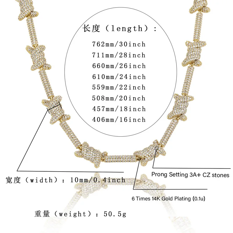 AAA + Кубического циркония вымощенный Bling подчеркивающий индивидуальность галстук