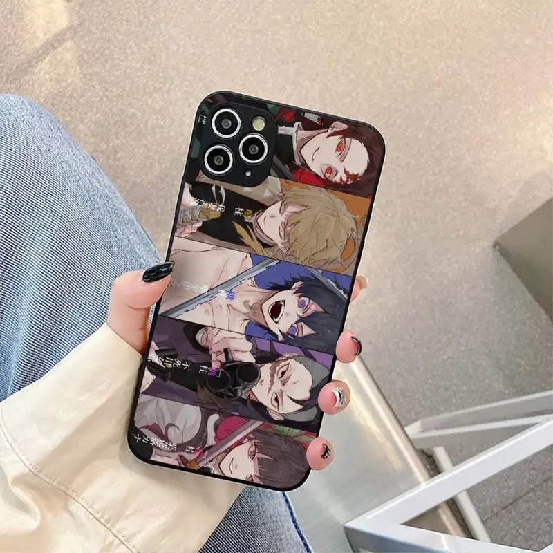 

Cartoon Japan Anime Demon Slayer Phone Case For iphone 5s 6 7 8 11 12 plus xsmax xr pro mini se Cover Fundas Coque