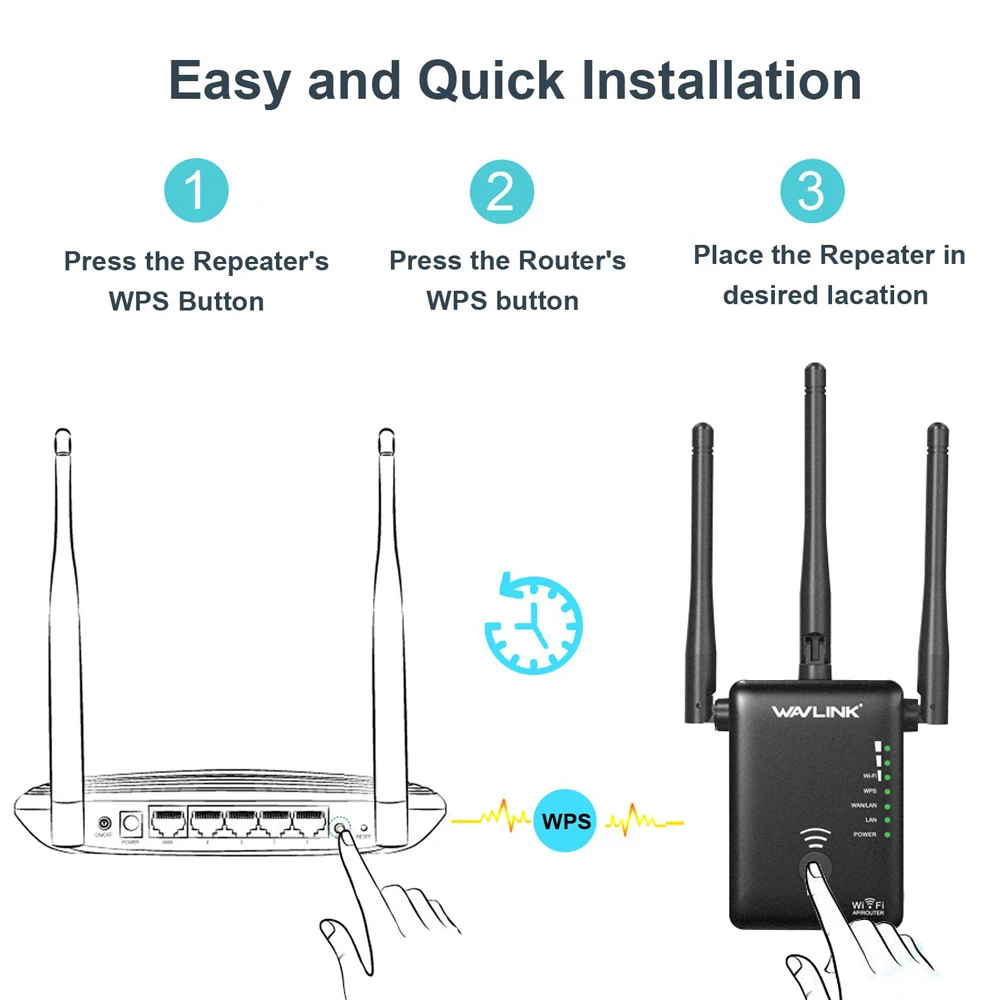 Wavlink двухдиапазонный беспроводной wifi удлинитель 5 ГГц маршрутизатор WiFi усилитель