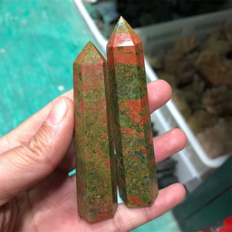 

Unakite Wand Point Natural Stones Quartz Crystals Healing Gemstones Home Decoration