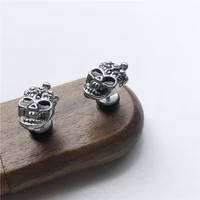 retro personality ghost skull earrings stainless steel earrings motorcycle party punk man women street earrings jewelry